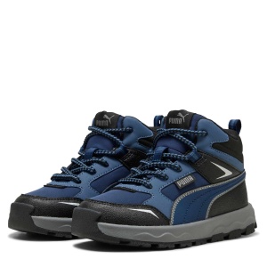 Ghete Water Resistant băieți Puma Evolve Trail PS Persian Blue Cool Dark Grey