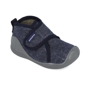 Papuci de interior Biomecanics culoare bleumarin, interior si exterior din material textil, sustinere glezna si inchidere cu scai