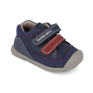 Biomecanics Pantofi baieti 251124A, potriviti pentru primii pasi, sustinere glezna, talpa anti alunecare, inchidere dubla cu scai
