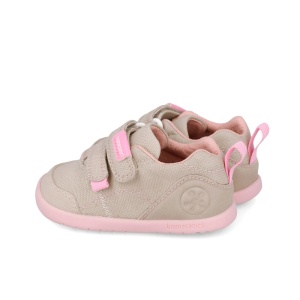 Biomecanics Pantofi barefoot fete 262190-F884 Beige Y Rosa încălțăminte primii pasi bigstep