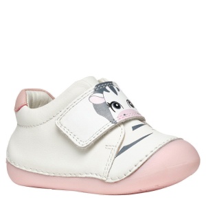 Pantofi bebeluși Geox Tutim White Rose Zebra — vedere în perspectivă