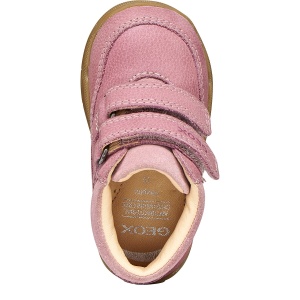 Pantofi fete Geox Macchia Girl Dk Pink Velur - B664PD/03322/C8006 - de sus