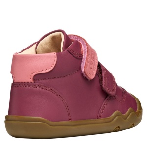 Pantofi fete Geox Steppieup Girl Dk Purple Dk Pink — vedere din față
