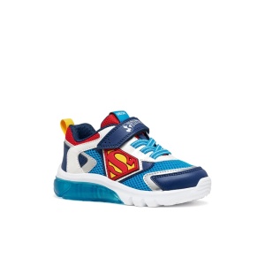 Geox Pantofi sport baieti Ciberdron Boy Lt Blue Red încălțăminte copii bigstep