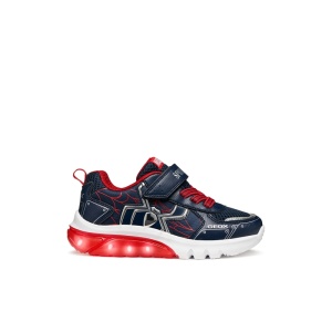 Geox Pantofi sport baieti Ciberdron Boy Navy Red încălțăminte copii bigstep
