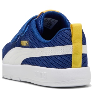 Pantofi sport băieți Courtflex V3 Mesh PS Clyde Royal PUMA White — detaliu călcâi