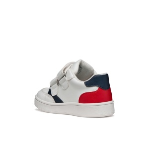 Geox Pantofi sport baieti Eclyper Boy White Red B655LC-000BC-C0050 incaltaminte copii bigstep