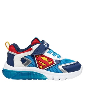 Pantofi sport băieți Geox Ciberdron Boy Lt Blue Red