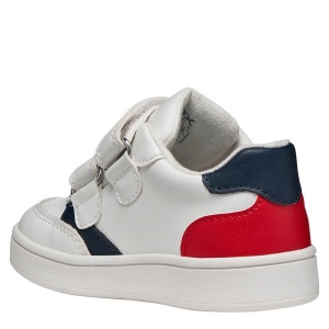 Pantofi sport băieți Geox Eclyper Boy White Red — vedere din spate