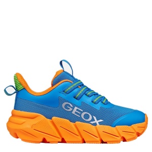 Pantofi sport băieți Geox Flexyper Fast Boy Lt Blue Orange