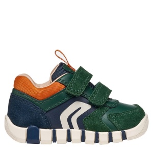Pantofi sport băieți Geox Iupidoo Boy Forest/Orange