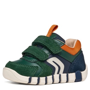 Pantofi sport băieți Geox Iupidoo Boy Forest/Orange - B3555D/05422/C3P2T - interior