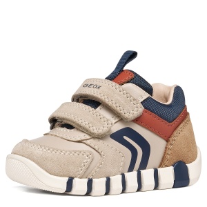 Pantofi sport băieți Geox Iupidoo Boy Lt Taupe/Orange - B3555D/05422/C6181 - interior