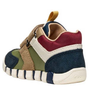 Pantofi sport băieți Geox Iupidoo Navy Pistachio - vedere din spate - B3555D/05422/CF4E3