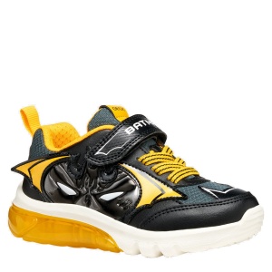 Pantofi sport băieți Geox J Ciberdron Boy Black Yellow — vedere în perspectivă