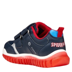Pantofi sport băieți Geox Lightyloo Navy Azure — vedere din spate