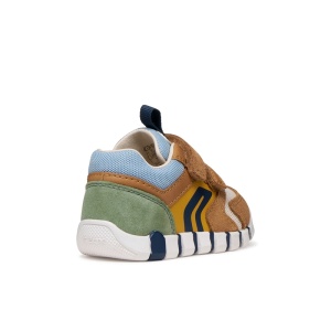 Geox Pantofi sport baieti Iupidoo Boy Caramel Ochre încălțăminte primii pasi bigstep