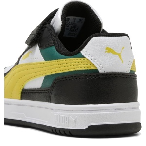 Pantofi sport băieți Puma Caven III Block AC+ PS PUMA Black-Citrus Bloom-PUMA White - detaliu călcâi - 406891/06