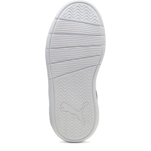 Pantofi sport băieți Puma Courtflex v3 Sliptech PS Vivid Blue - vedere de sus și talpa - 399734/05