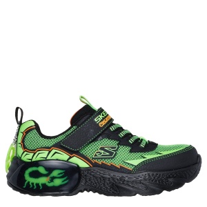 Pantofi sport băieți Skechers Creature Crawlers Black Lime