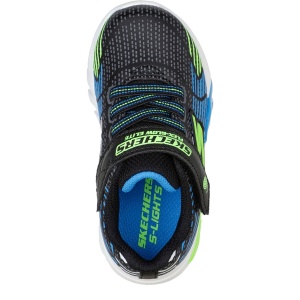 Pantofi sport băieți Skechers Flex Glow Elite Blue Lime — vedere de sus