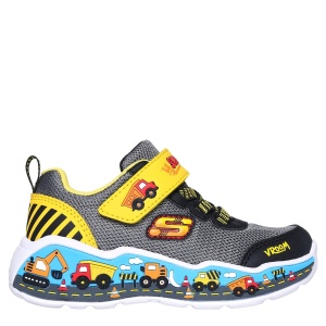 Pantofi sport băieți Skechers Play Scene Black Yellow