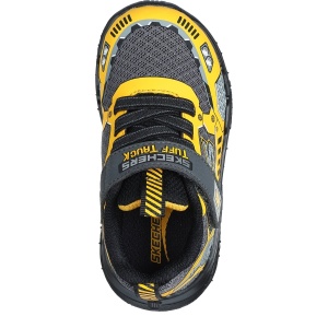 Pantofi sport băieți Skechers Skech Tracks Charcoal Yellow — vedere de sus