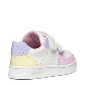 Geox Pantofi sport fete Eclyper Girl White Lt Yellow B555MA-000BC-C1372