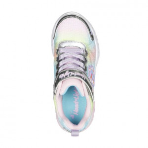 Skechers Pantofi sport Fete Flutter Heart Lights Simply Silver Multi incaltaminte copii bigstep