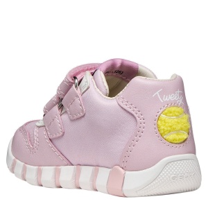 Pantofi sport fete Geox Iupidoo Girl Pink Tweety — vedere din spate