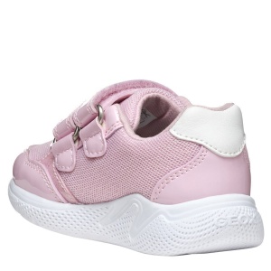 Pantofi sport fete Geox Sprintye Girl Pink Silver — vedere din spate