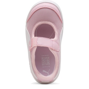Pantofi sport fete Puma Courtflex v3 Lina V Inf Rose Mauve — vedere de sus și talpa