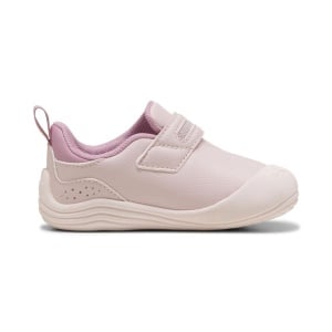 Pantof sport pentru fete Puma, model Kitten SL V Inf Mauve Mist, roz pal, exterior din piele sintetica, interior textil, cu velcro, talpă antialunecare, flexibila, din cauciuc și logo lateral, potriviti pentru primii pasi