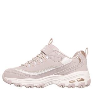 Pantofi sport fete Skechers D'lites Roz - vedere din față - 304154L/RSGD