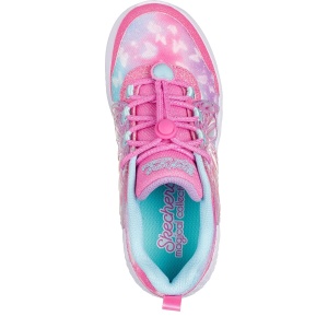 Pantofi sport fete Skechers Dream Racer Wing Brites Pink — vedere de sus