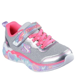 Pantofi sport fete Skechers Eternal Heart Lights Ton Of Love Silver - Img 2