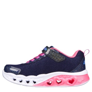 Pantofi sport fete Skechers Flutter Heart Lights Navy Multi - Img 3