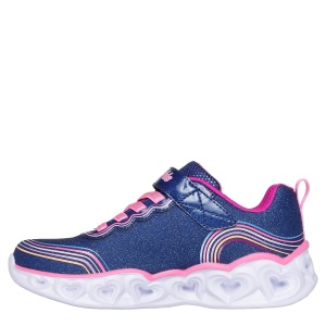 Pantofi sport fete Skechers Heart Lights Retro Hearts Navy mărimi 21-26 - Img 3