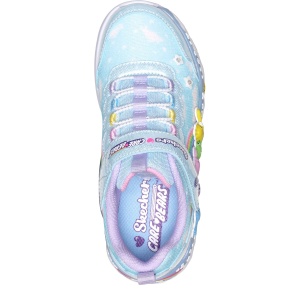 Pantofi sport fete Skechers Hugs N Snugs Albastru — vedere de sus