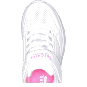 Pantofi sport fete Skechers Uno Lite Alb — vedere de sus