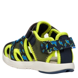 Sandale băieți Geox Multy Boy Pistachio Navy — vedere din spate