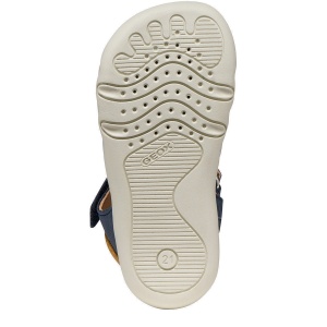 Sandale băieți Geox Sandal Steppieup Navy Ochreyellow — talpa
