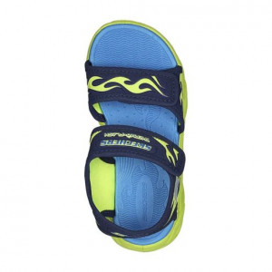 Skechers Sandale Baieti Thermo Splash Hide Tide Navy Lime incaltaminte copii bigstep