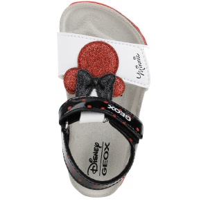 Sandale fete Geox Chalki G.C White Black - 65110