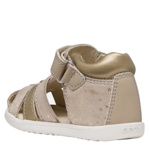Sandale fete Geox Sandal Macchia Girl Skin Platinum - vedere din spate - B254WB/007NF/C8560