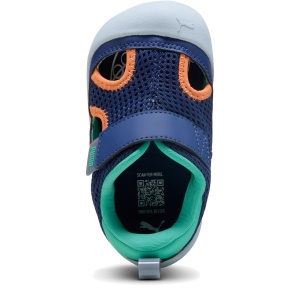 Sandale plajă băieți Puma Kitten Summer V Inf Blue Shimmer — vedere de sus și talpa