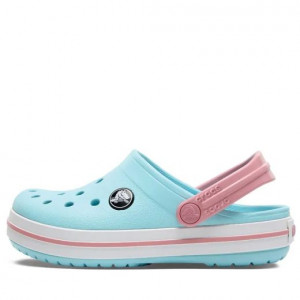 Crocs Sandale plaja Fete Crocband Clog T Ice Blue White incaltaminte copii bigstep