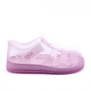 Sandale plaja fete Star Glitter Rosa