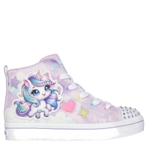 Teniși fete Skechers Twi Lites Unicorn Kitty Lavender mărimi 27-30