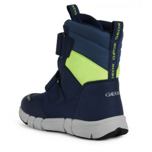 Geox Apreschi impermeabil baieti J Flexyper B.B ABX  Navy Flou/Yellow incaltaminte copii bigstep